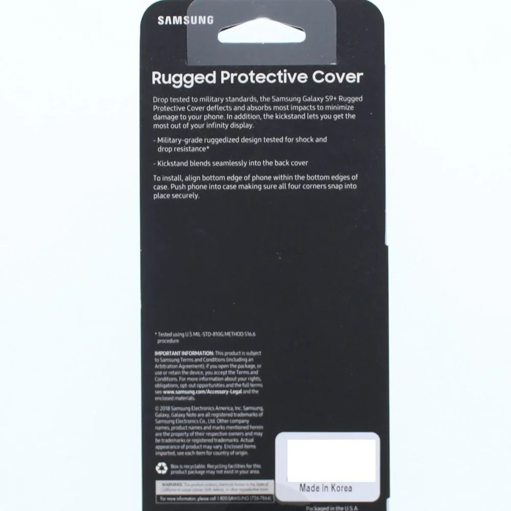 Samsung RG965 Rugged Protective Cover W/Kickstand For Galaxy S9+